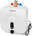 KENUOS Under Sink Instant Hot Water,2.5 Gallon Mini Tank Water Heater 1500W 120V Small Hot Water Heater 1/2" NPT for RV,Kitchen, with T&P Valve,3-Way Fitting Valve Wall/Floor Mounted White