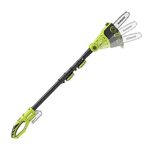 Sun Joe 24V-PS8-LTE 24-Volt 8-Inch 2 Cordless Telescoping Chainsaw Pole Saw, Kit (w/2.0-Ah Battery + Quick Charger)