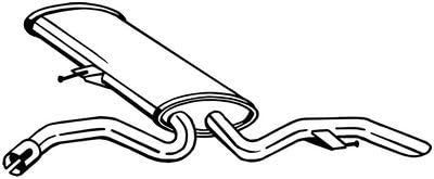 BOSAL Silencieux arrière 190-371 Compatible avec: PEUGEOT 308 II