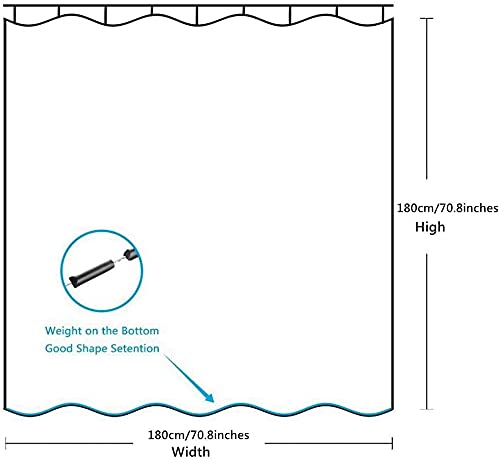 Shuihan Ocean Shower Curtain Under The Sea Shower Curtain Blue Ocean Fish Shower Curtain Sea World Kids Shower Curtain Waterproof Polyester Shower Curtains With Hooks 70.8X70.8In #TOP5