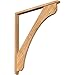 Ekena Millwork BKT0402X42X48LEC03SWR Legacy Arts and Crafts Smooth Bracket w/Offset Brace, Western Red Cedar