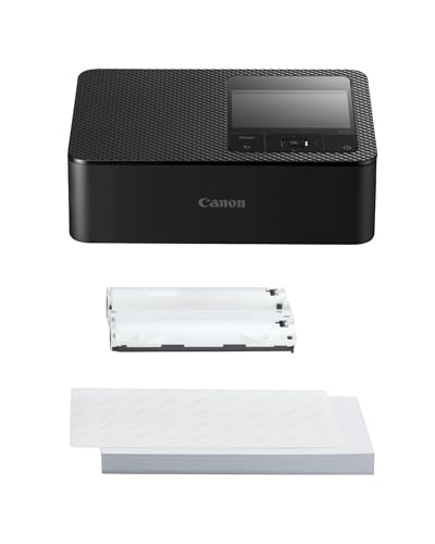 Canon SELPHY CP1500 Portable Photo Printer Paper Kit Black - Wireless Bluetooth Printer with Accessories - Compact and Lightweight - Comes With 54 Sheets Of 4x6 Postcard Size Paper