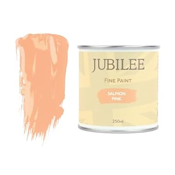 Guild Lane Jubilee Furniture Paint – Upcycle & Transform Wood, Metal & Glass – Soft Sheen Finish for Indoor & Outdoor – Durable & Easy to Apply Multi-Surface Paint (Salmon Pink, 250ml)