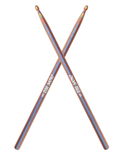 Drumsticks für Drums, Holz Drumsticks, konsistentes Gewicht und Tonhöhe, langlebig und Drumstick für Jazz Drum Elektronisches Drums Set, Drum Prastic Pad, Drumsticks für Profis Anfänger (Rot, 5A)