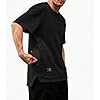 ZJADear Black Short Sleeve T Shirts for Men UK Casual Plain Loose Fit Shirts with Pockets Baggy Crew Neck Tees Breathable Plus Size Tops Lightweight Oversized Pullovers Gym Tees Streetwear 4XL #2