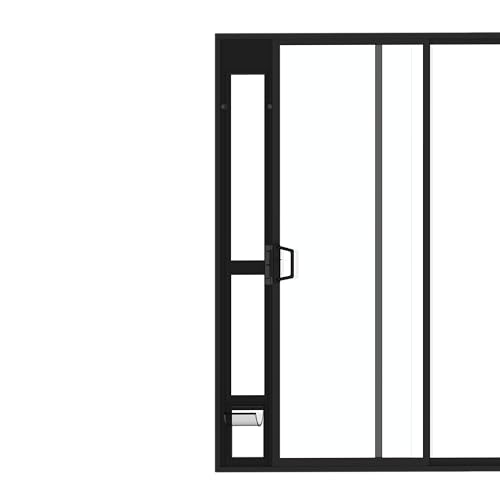 Hakuna Pets Black Glass Patio Door