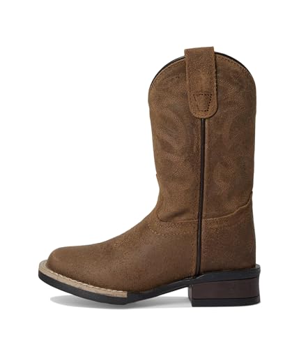 Image of ROPER Kids Boys Monterey Leather Square Toe Embroidered Casual Boots Mid Calf