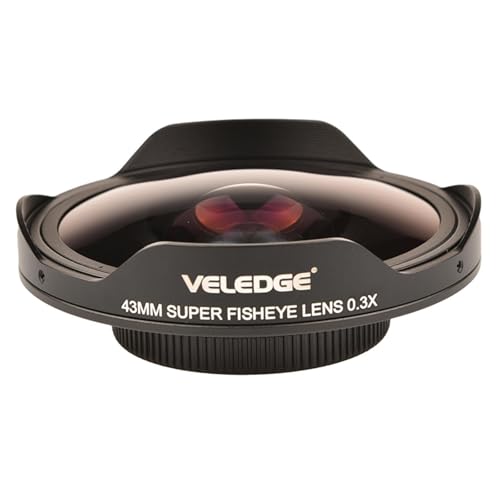 Adaptador de lente gran angular de 43mm para videocámaras de paisajes y vistas panorámicas