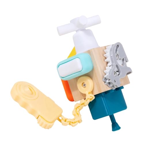 Tablero de actividades de madera para desarrollar la motricidad fina infantil
