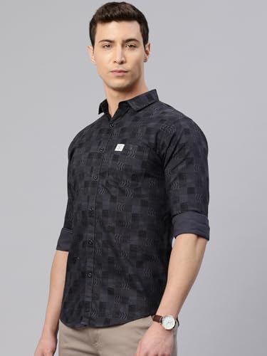 Image of Majestic Man Custom Abstract Printed Pure Cotton Slim Fit Casual Shirt