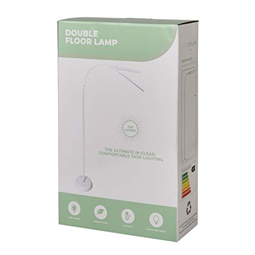 Sewing Online Free-Standing LED Floor Lamp with Flexible Necks, Sturdy Stable Base, and a Pair of Dimmable Energy Saving Daylight-Effect Tubes SO1360 - Image 3