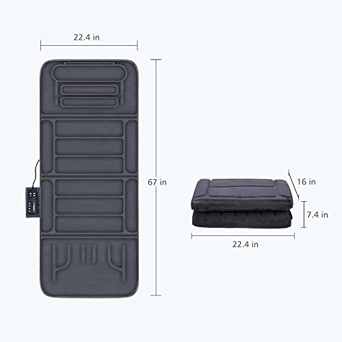 Image of COMFIER Massage Mat Full Body,Massage Pad with 10 Vibration Motors,Back Massager Pad with Heat,Christmas Gifts for Men Women Mom Dad