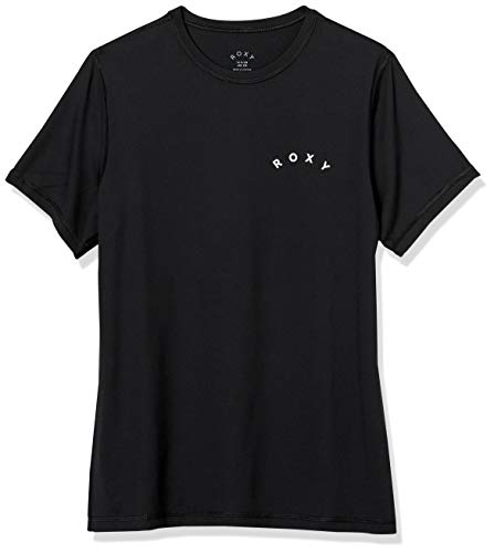 Roxy Junior's Enjoy Waves Short Sleeve Loose Fit Rashguard, Anthracite 2020, XS