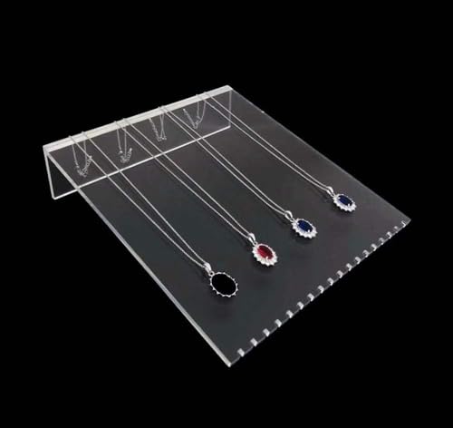 Image of Earrings Holder Acrylic Jewelry Display Rack Stud Earring Organizer for Woman Jewelry (Necklace transparent pack of 01)
