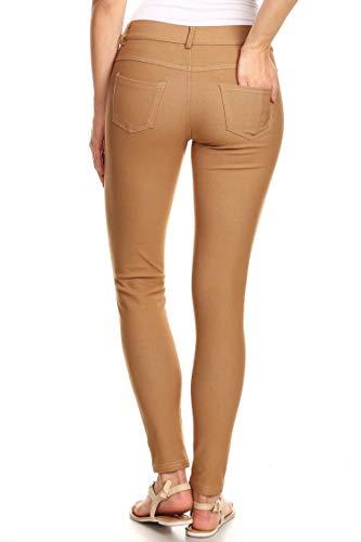Image of YELETE Women's Basic Five Pocket Stretch Jegging Tights Pants