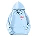 Hooded Sweatshirts For Girls 10-12 Cute Hoodies Teen Girls With Bows Fall Fashion Shirts For Teens Long Sleeve Winter Cute Sweaters For Teen Size 14-16 With Pocket Sky Blue 7-8 Years Soft