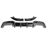 IKON MOTORSPORTS, Rear Diffuser & Aprons Compatible with 2019-2022 Toyota Corolla Hatchback, TS Style Painted Attitude Black Metallic (Color Code #218) ABS Plastic Rear Bumper Lip