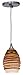 Adele - 1-Light Pendant - Brushed Steel Finish - Amber Glass Shade