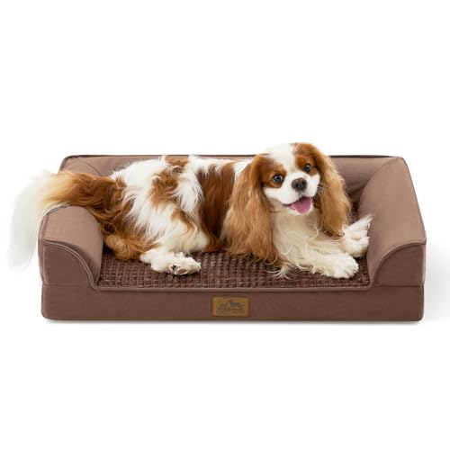COZY KISS Orthopedic Dog Bed for Medium Size Dogs, Bolster Pet Couch with…