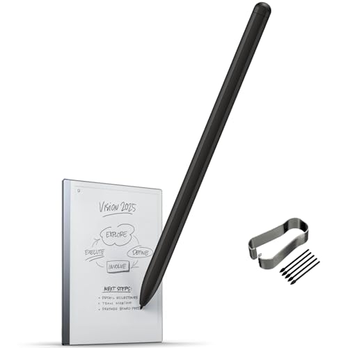 Stylus Pen For Remarkable 2 Stylue Pen, Remarkeble Marker Plus Pen, Remarkable Stylus Pen Without Eraser, with Free Pen Tips/Nibs(Black).