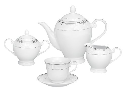 Lorren Home Trends 57-Piece Porcelain Dinnerware Set, Rio, Service for 8