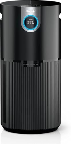 Image of Shark Air Purifier MAX with NanoSeal HEPA, Clean Sense IQ, Odor Lock, Filters up to 1200 Sq. Ft. and 99.98% of Airborne Particles, 0.1–0.2 Microns, Grey, HP202 (Renewed)
