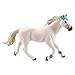#N/A Figurine de Cheval Miniature de Figure d'animal en Plastique Vif, modèle d'animal de Ferme de Statue pour des Enfants - Cheval Blanc Quat, 15.5x9cm