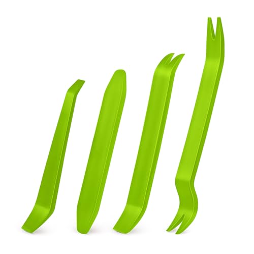 GOOACC Auto Trim Removal Tool Kit No-Scratch Tool Kit for Car Audio Dash Window Molding-4PCS (Green)