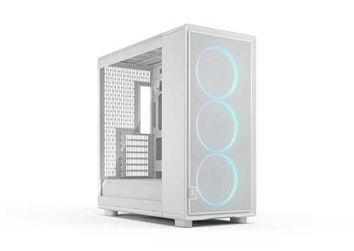 Gabinete para PC Fractal Design Epoch XL Blanco RGB con Vidrio Templado Transparente y Alta Ventilación - Panel Frontal de Malla - Incluye 3 Ventiladores Momentum 14 RGB miniatura 1