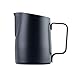 Liudan Salsera Crema Jarra Oblicua Boca Puntiagudo Boca Jarra Jarra fantasía café Leche Jarra láctea Jarra jarras de Acero Inoxidable Teflon 450ml Capuchino, Latte Art Jarra de Salsa (Color : Black)