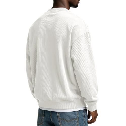 Corduroy Henley Shirts for Men Long Sleeve Casual Fall Shirt Pullovers - image 5
