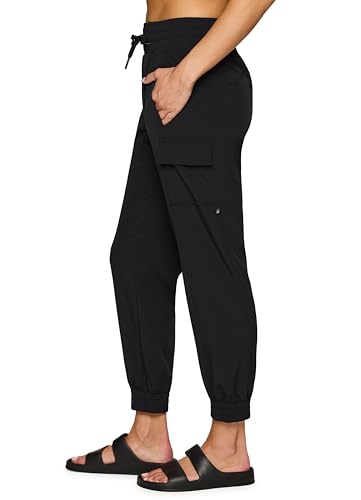 Avalanche Calça cargo feminina de caminhada estilo Cargo, leve e respirável, secagem rápida, Preto,