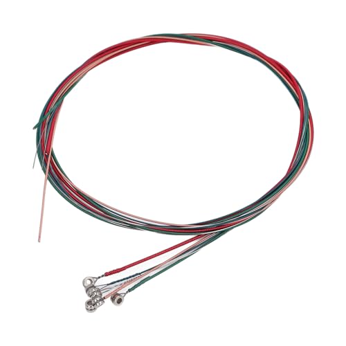 Colorful Steel Wire Acoustic Electric Guitar String Replacement for Piano 6PCS