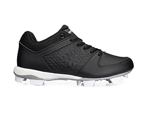 Rip It Girls' Diamond Softball Cleat - Black/White - Size 5.5 #TOP1