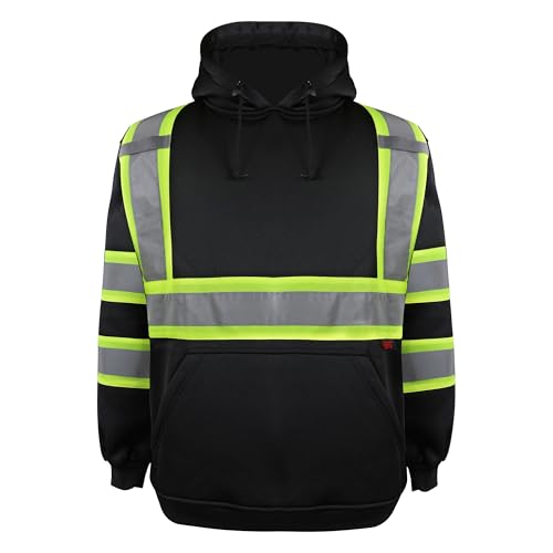 GSS High Visibility Safety Sweatshirs Hi Vis Long Sleeve Sweatshirts for Men