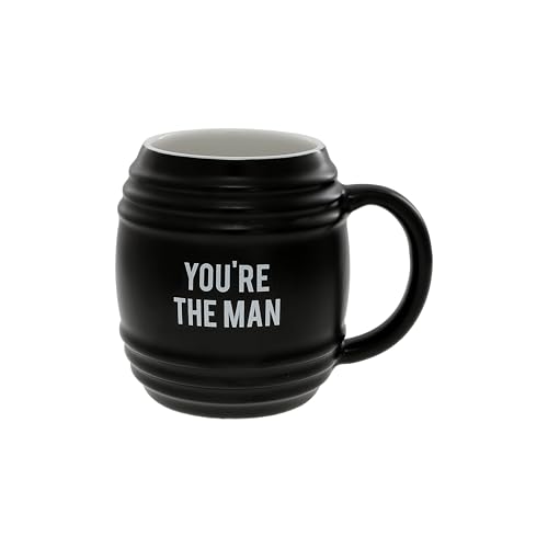 Pavilion Gift Company- You're the Man - 18.5 oz Ceramic Barrel Mug Dad Dada Father Father's Day Boyfriend Husband Appreciation Love Coffee Tea Mug Drinkware