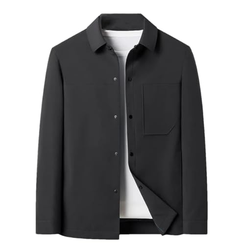 Men's Solid Business Casual Jacket Loose Fit Blazer Coat Lapel Buttons Work Formal Outwear