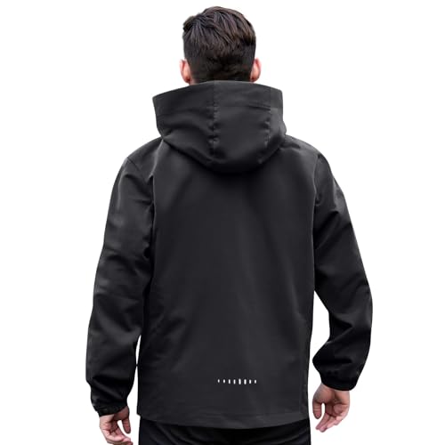 Men's Rain Jacket Light Waterproof Rain Coats Ponchos Sun Protective Outdoor Jacket with Hooded3