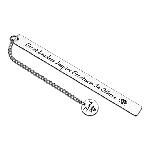 Great Leaders Bookmark Appreciation Thank You Gifts for Boss Lady Mentor Supervisor PM Coworker Women Men Bosses Day Retirement Farewell Promotion Celebration Gift Christmas Birthday Work Office