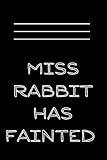 Miss Rabbit Has Fainted Notebook Tik Tok Trend 100 Pages Grid Notebook (6x9in)