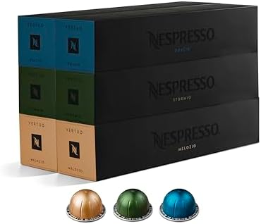 Nespresso Vertuo Pods, Discovery Bestsellers Mixed Pack of 60 capsules - Compatible with Vertuo coffee maker, Recyclable pods