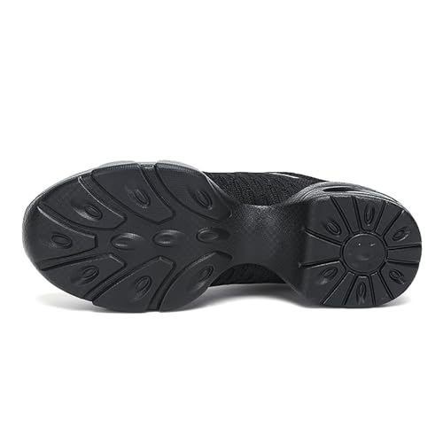 SECHRITE Womens Mens Jazz Dance Sneakers Lace Up Split Sole Dance Shoes4