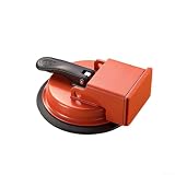 Robustes Bodenfixierwerkzeug, Saugnapfvorrichtung aus Aluminiumlegierung zur Reparatur von Holz-Laminat-Vinyl-Lücken, einfache Press- und Wasserhahn-Bedienung mit schützenden Filz-Pads, Orange, 12 cm