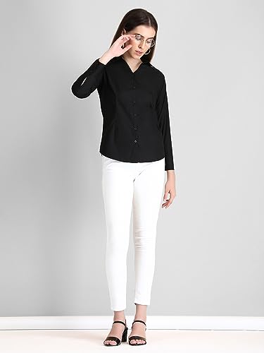 Image of CINDERS Women's Stylish Cotton Regular Fit Extra Comfortable Full Sleeve Casual Formal Shirt