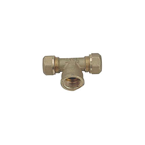 Raccordo a tee t per tubo rame 14x1/2x14 14