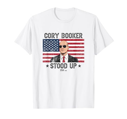 Senador Cory Booker se puso de pie 25 horas 5 minutos Bandera de Estados Unidos Camiseta