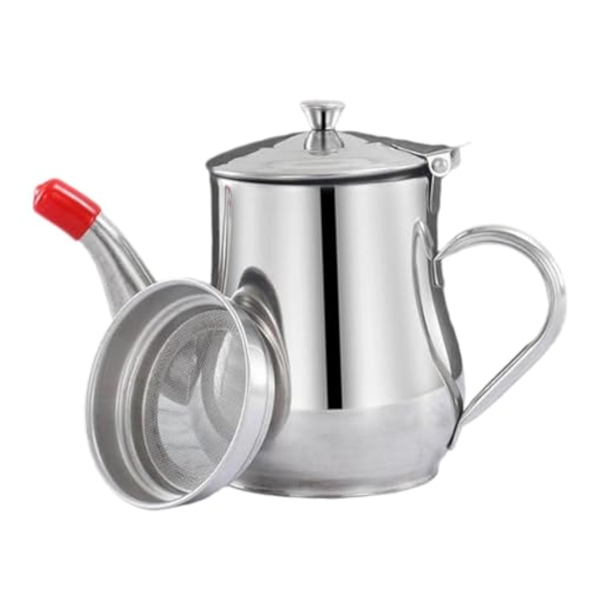Oil Pot Kitchen Storage Container, 24oz Grease Strainer