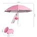 QYEHF Anti-Glare Phone Umbrella Sun Shade, Holder with Suction Plug for Car Navigation Sunscreen, Mini Sunscreen Travel Cell Phone Umbrella, Smartphone Outdoor Stand (pink)
