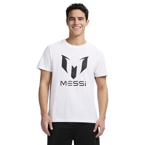 Image of Messi Men's Wingstar Logo Tee, Lifestyle Short Sleeve T-Shirt | Standard Fit with Graphic
