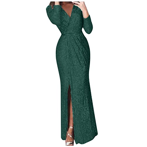 Robe de soirée col V coupe wrap galbante pour sublimer vos formes
